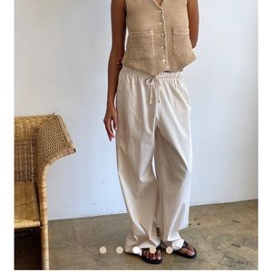 DONNI The Pop Pant in sand stripe NWOT